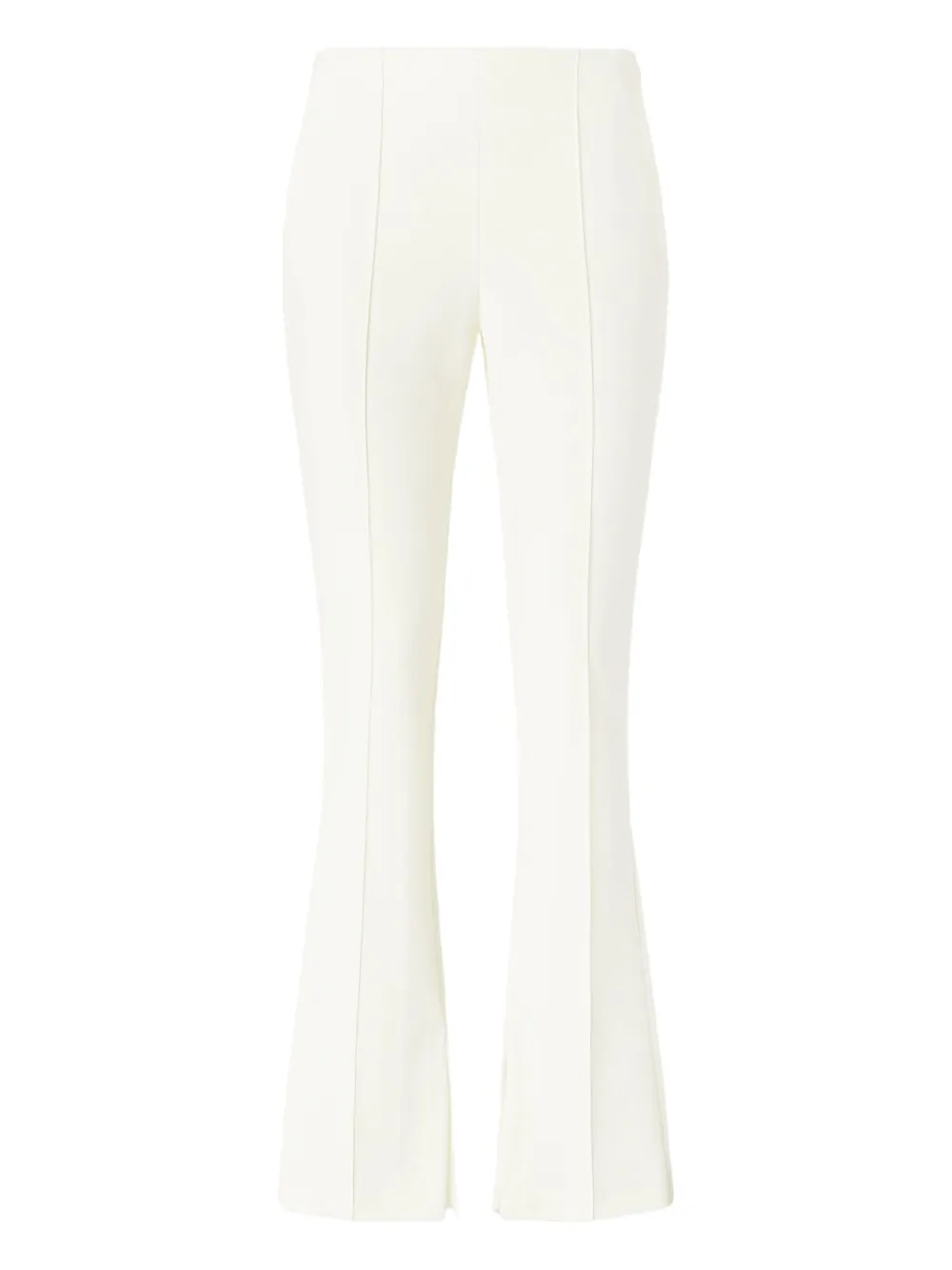Genny Flared-hem Trousers In White