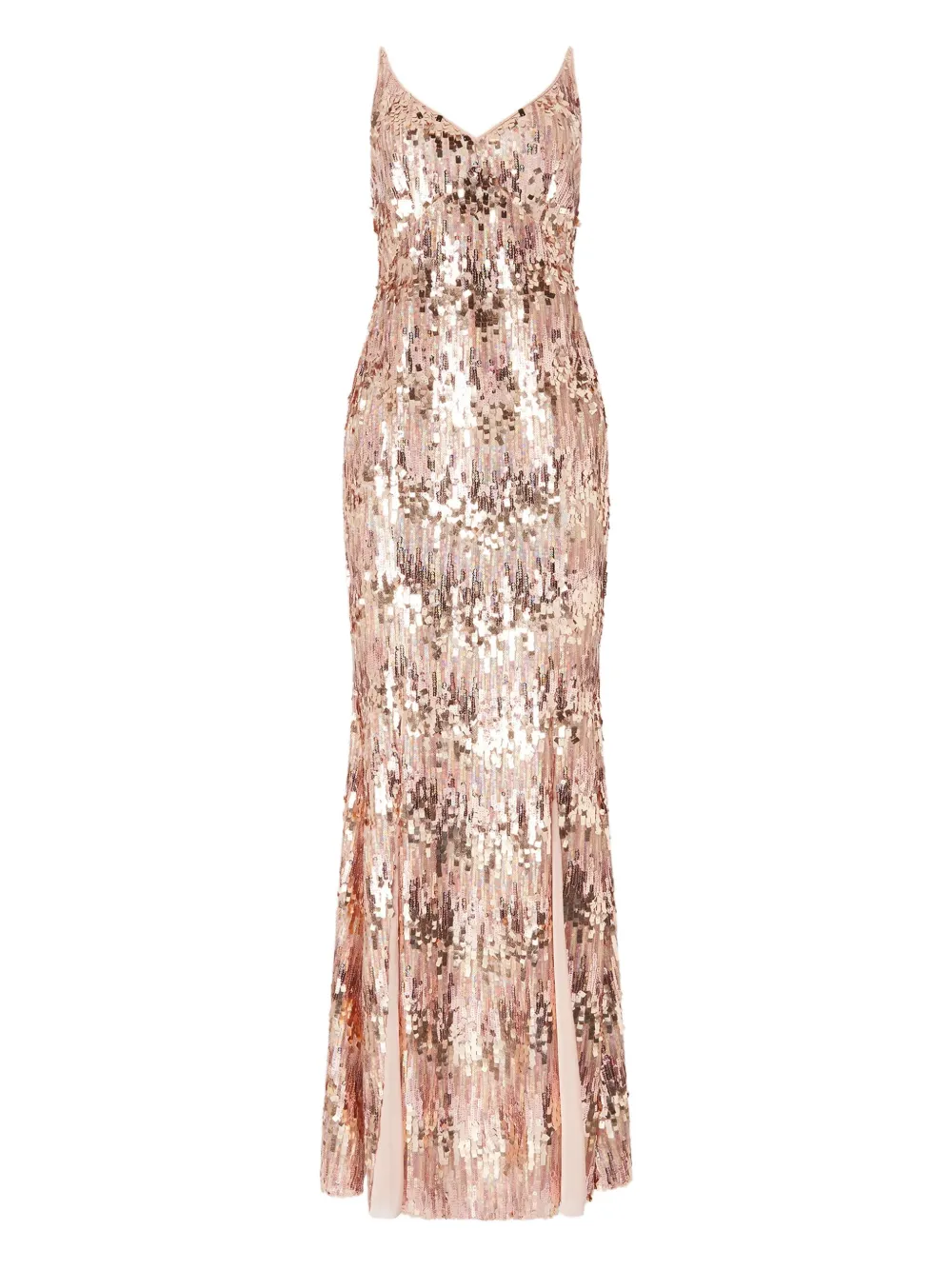 Genny sequin-embellished split cocktail dress - ピンク Genny sequin-embellished split cocktail dress - ピンク