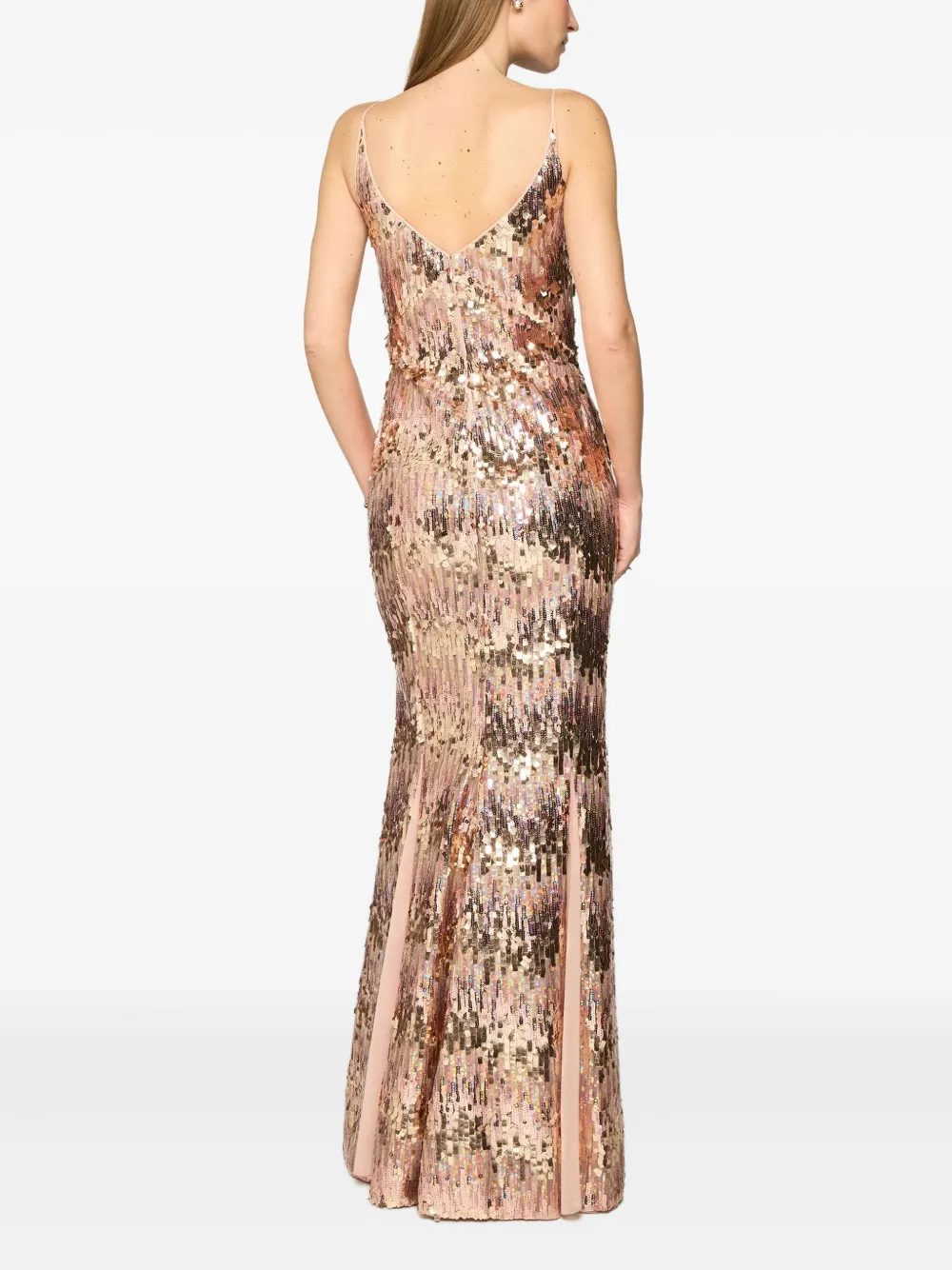 Genny sequin-embellished split cocktail dress Roze