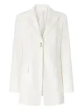 Genny crystal-embellished single-breasted blazer - White