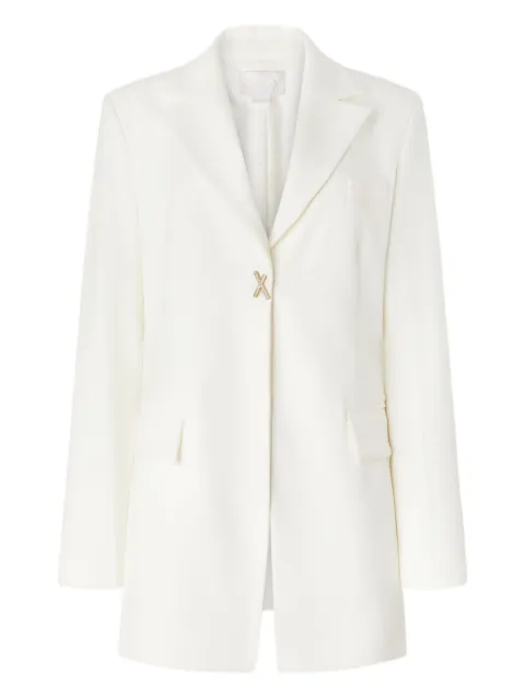 Genny crystal-embellished single-breasted blazer