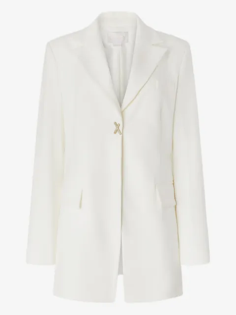 Genny crystal-embellished single-breasted blazer