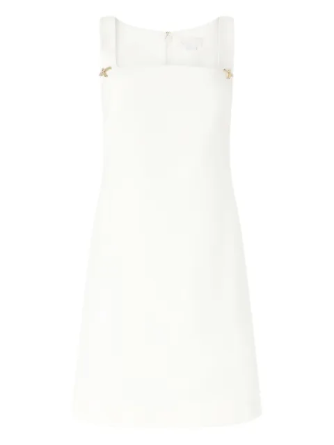 Genny square-neck rhinestone-embellished dress