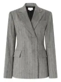 Genny pinstripe crystal-embellished jacket - Grey