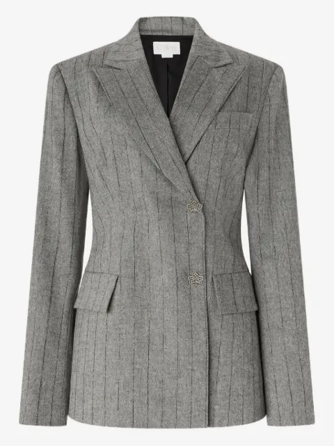 Genny pinstripe crystal-embellished jacket