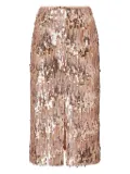 Genny sequin-embellished midi skirt - Gold