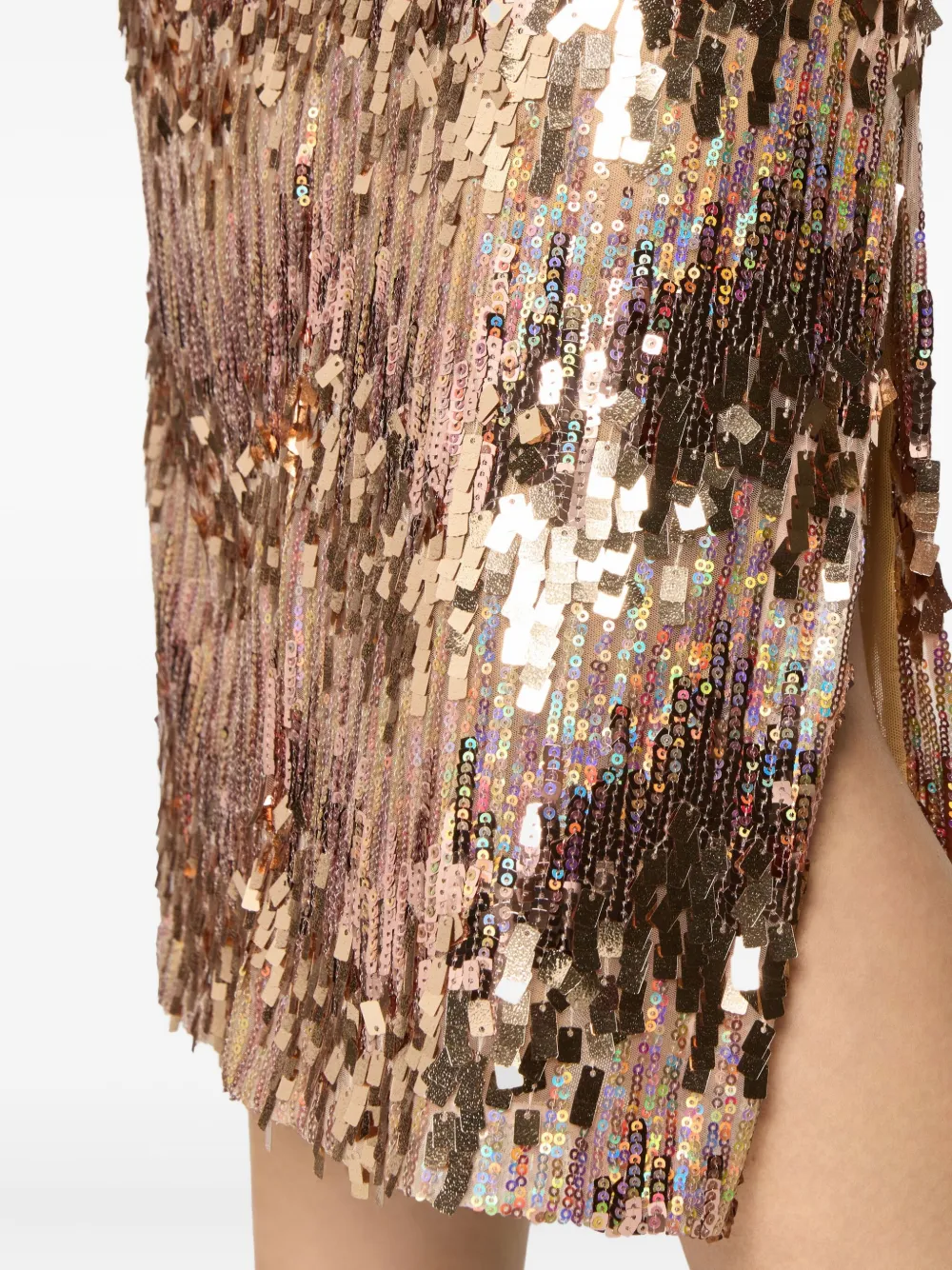 Genny Midi-rok met pailletten Goud