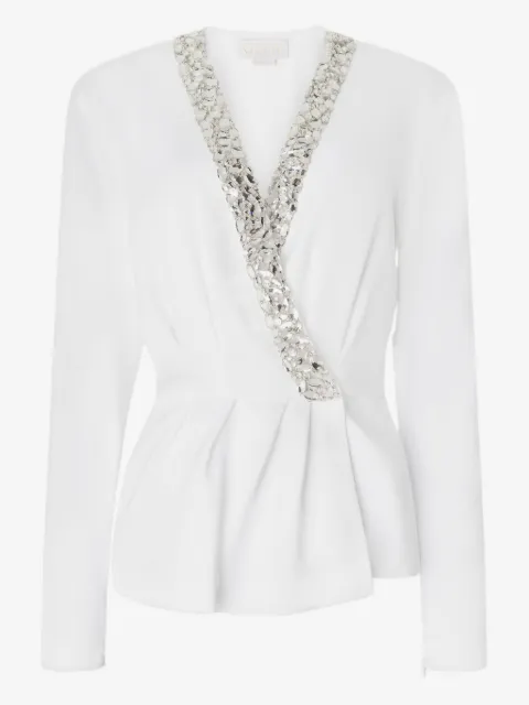 Genny Bluse mit Kristallverzierung