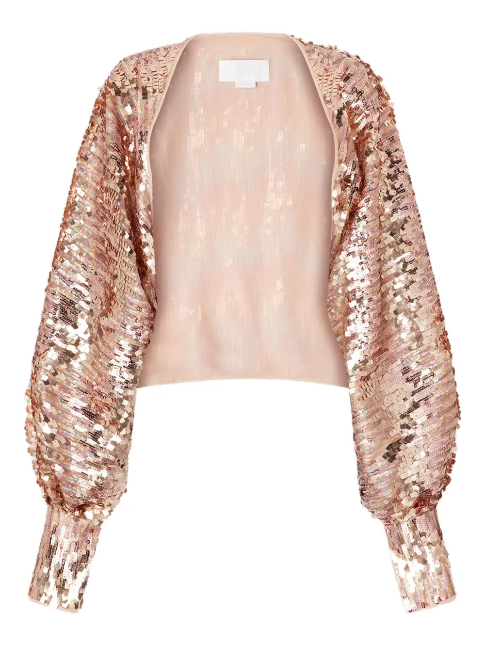 Genny sequin puff-sleeve top Bruin
