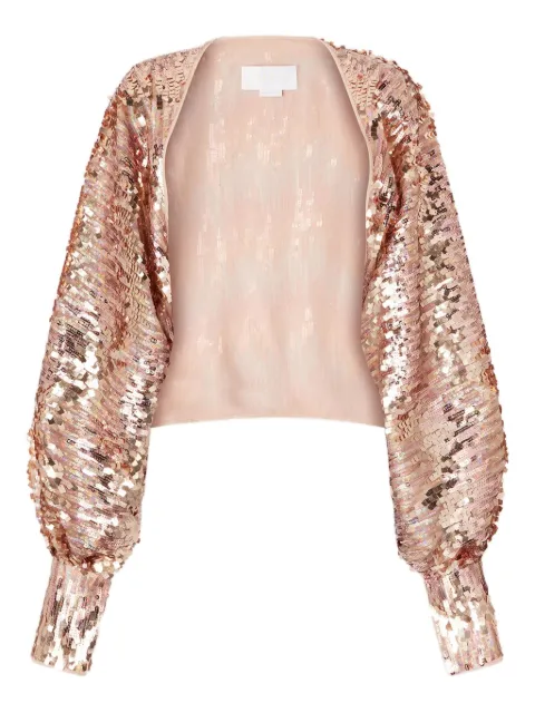 Genny sequin puff-sleeve top