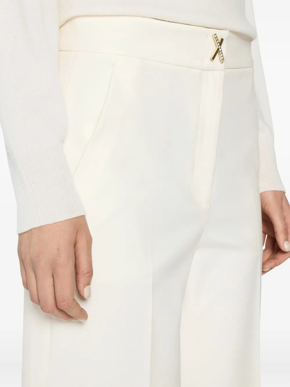 Genny Broek met gekruist detail Wit