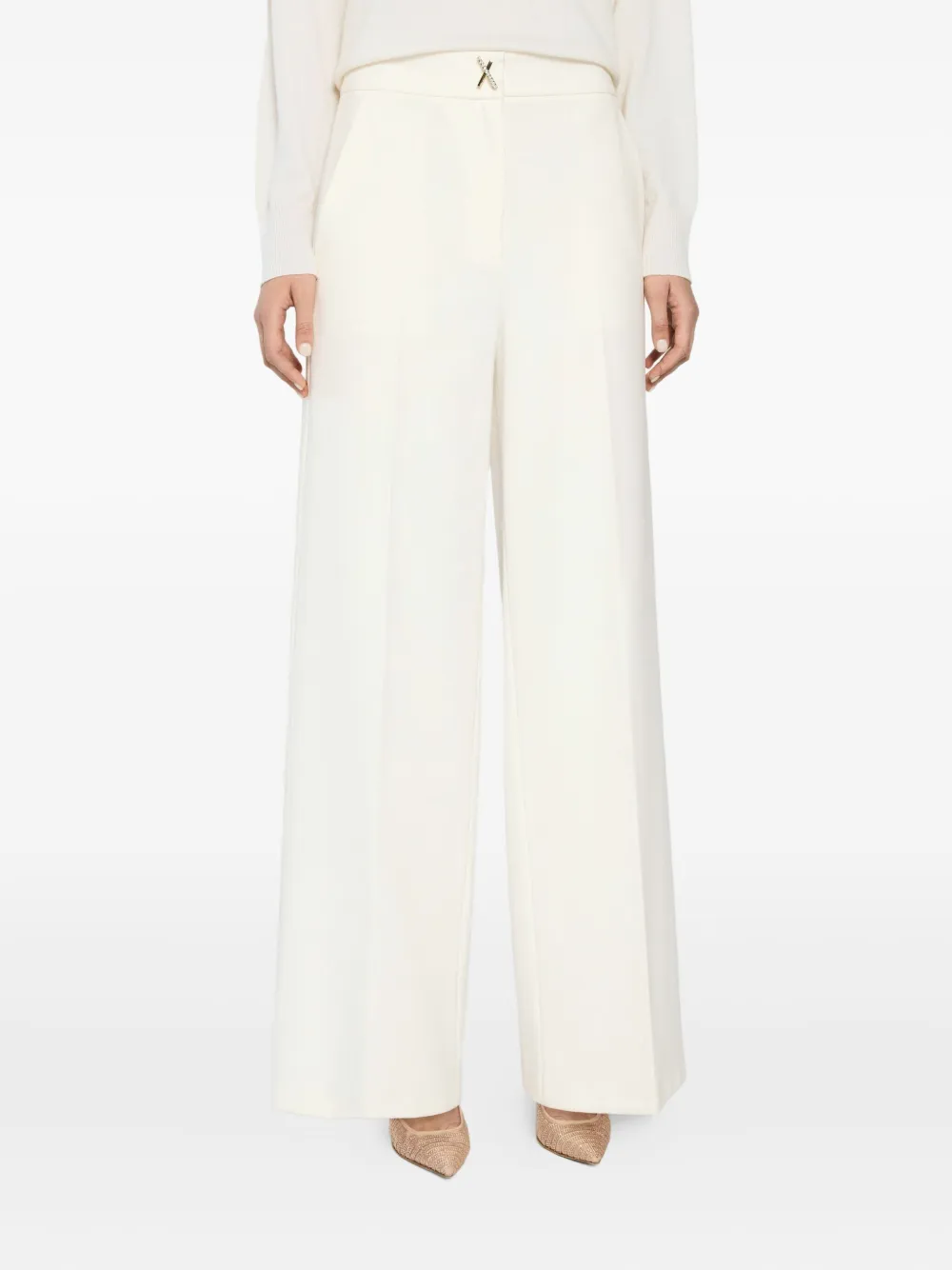 Genny Broek met gekruist detail Wit