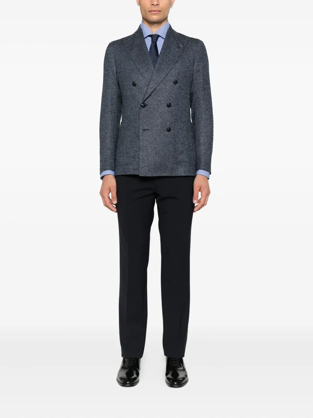 Barba Overhemd met lange mouwen - Blauw
