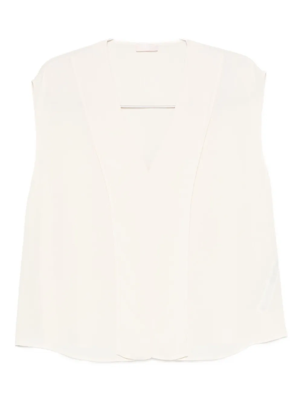 Liu •jo Sleeveless V-neck Top In White