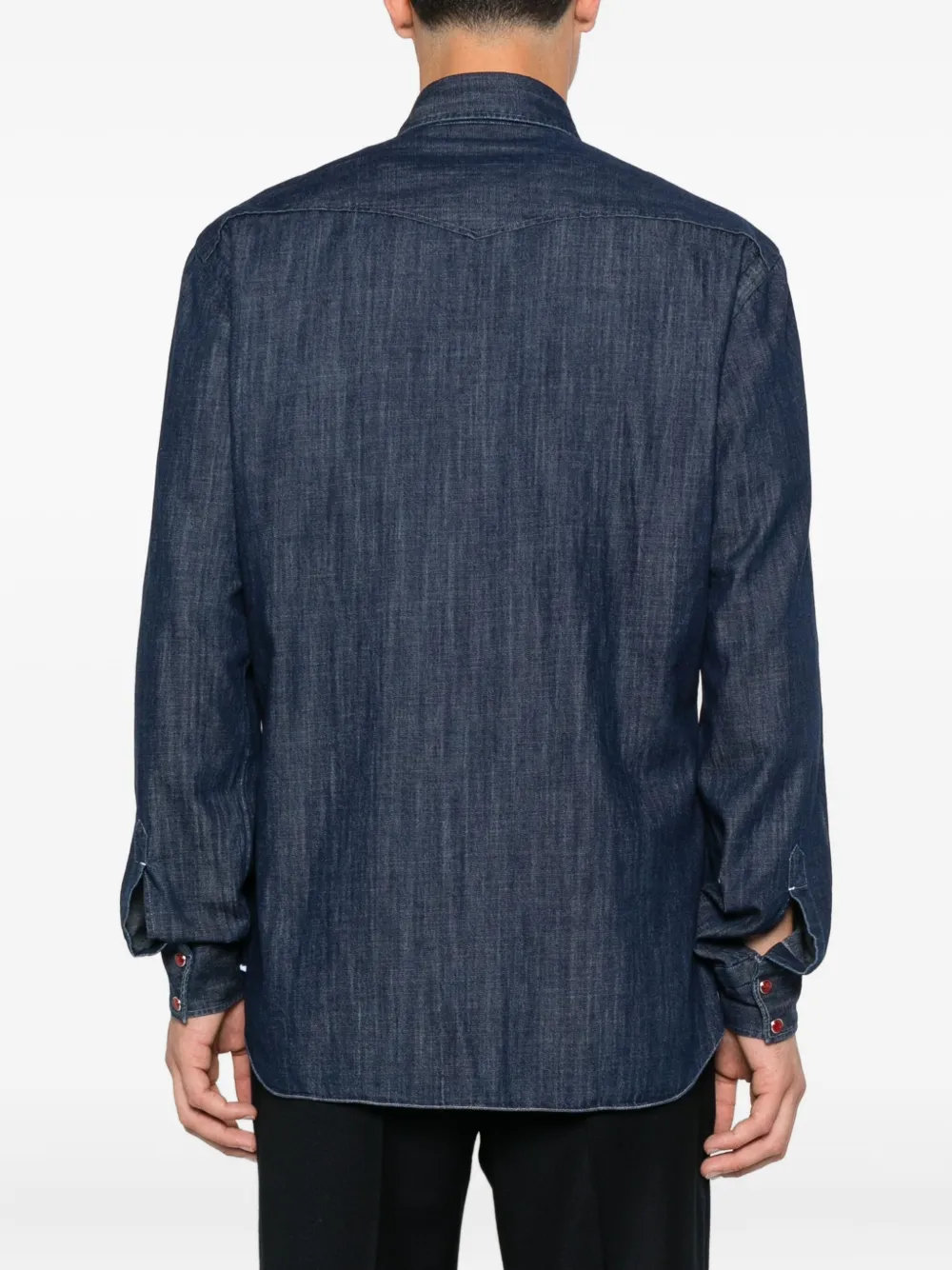 Barba Denim overhemd Blauw