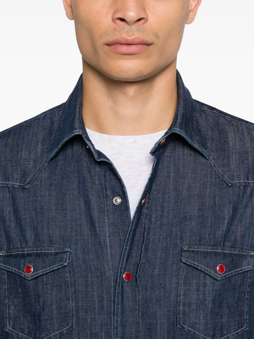 Barba Denim overhemd Blauw
