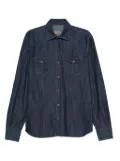 Barba chest-pocket denim shirt - Blue
