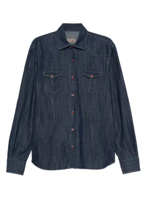 Barba シャンブレー シャツ | ブルー | FARFETCH JP