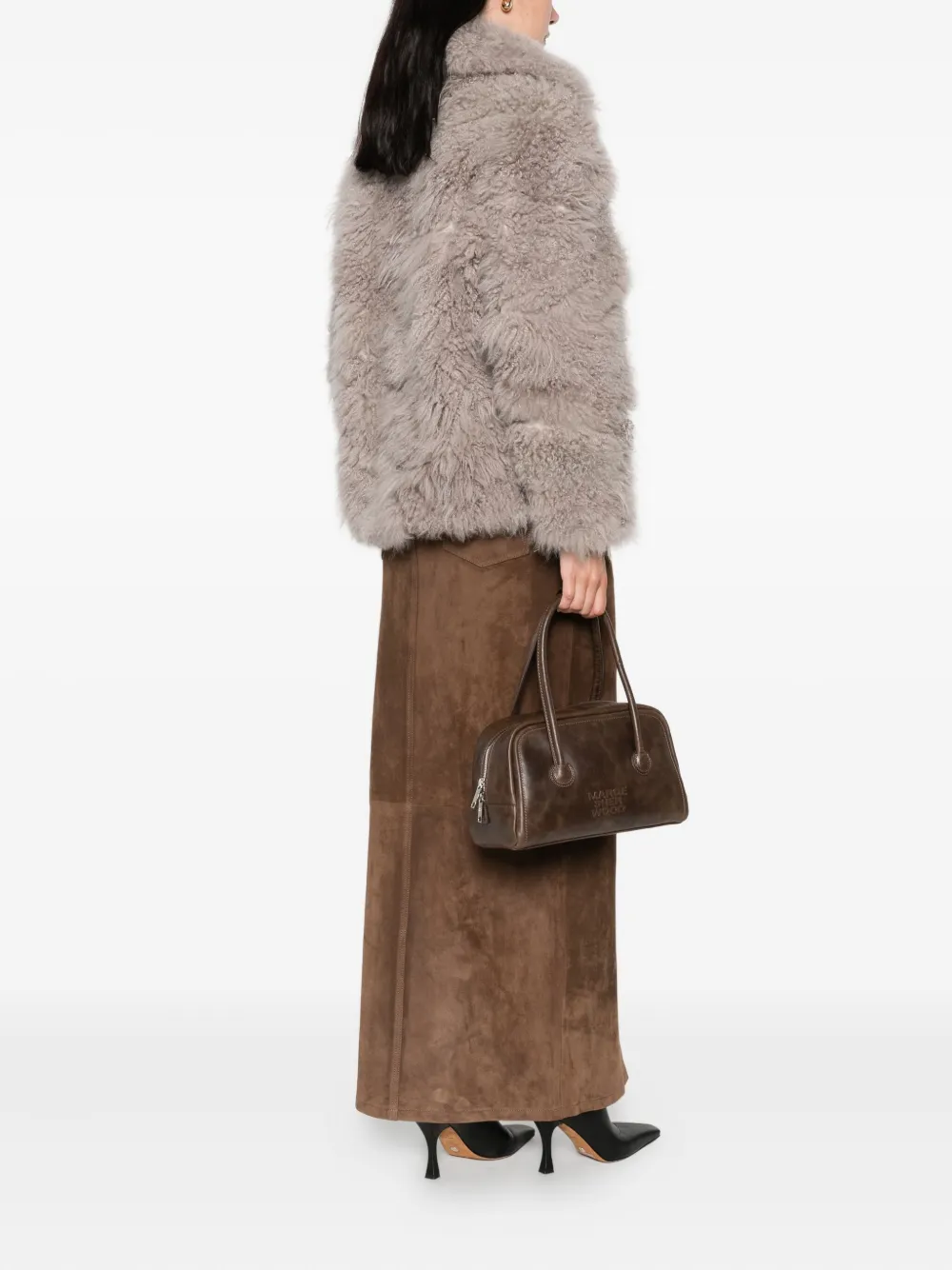 Marge Sherwood Leren shopper - Bruin