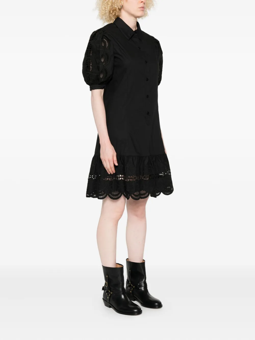 LIU JO embroidered dress Zwart