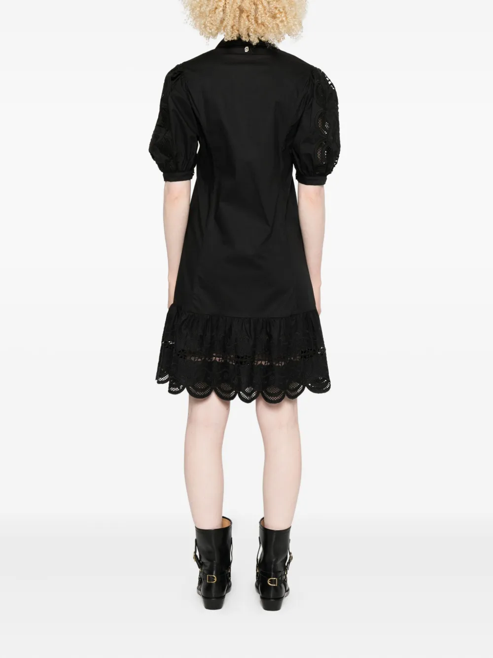 LIU JO embroidered dress Zwart