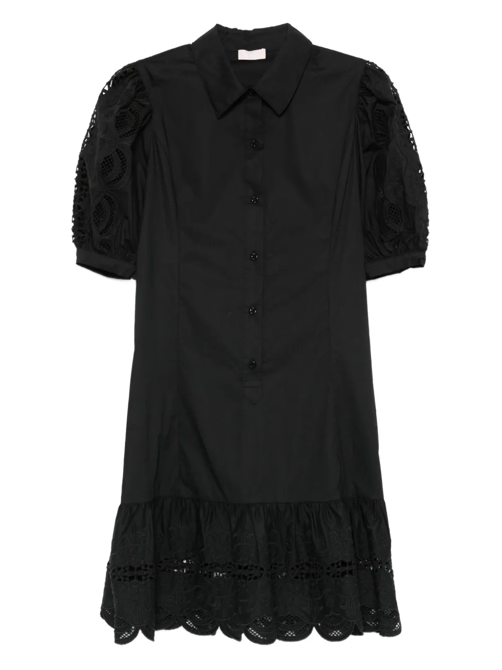 LIU JO embroidered dress Zwart