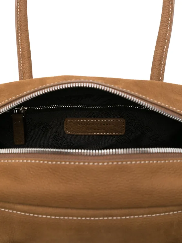 Marge Sherwood logo-embossed Calfskin Tote Bag | Brown