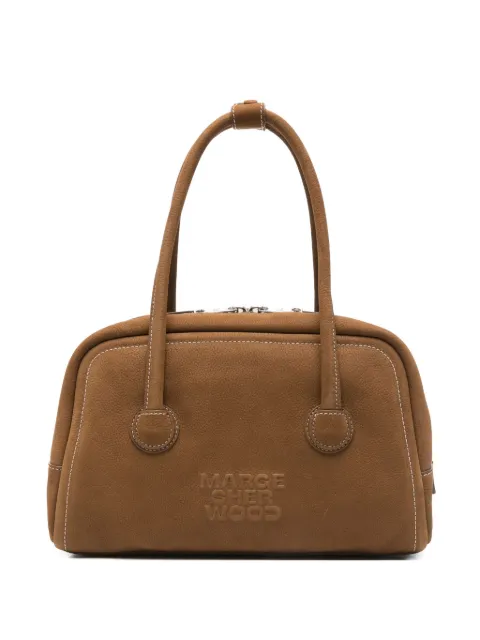 Marge Sherwood logo-embossed calfskin tote bag