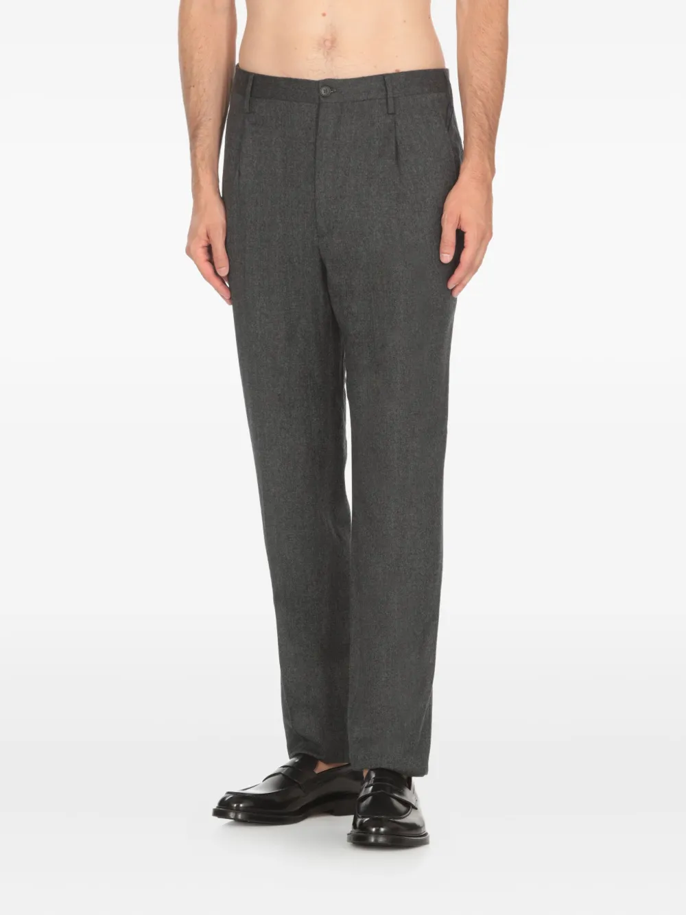 Incotex Geplooide chino van scheerwol Grijs