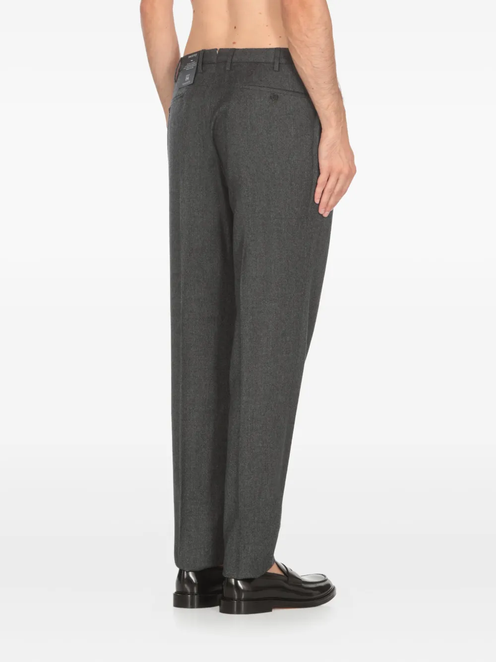 Incotex Geplooide chino van scheerwol Grijs