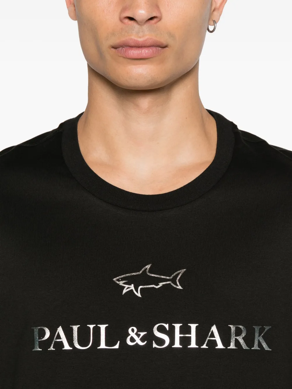 Paul & Shark T-shirt met logodetail Zwart