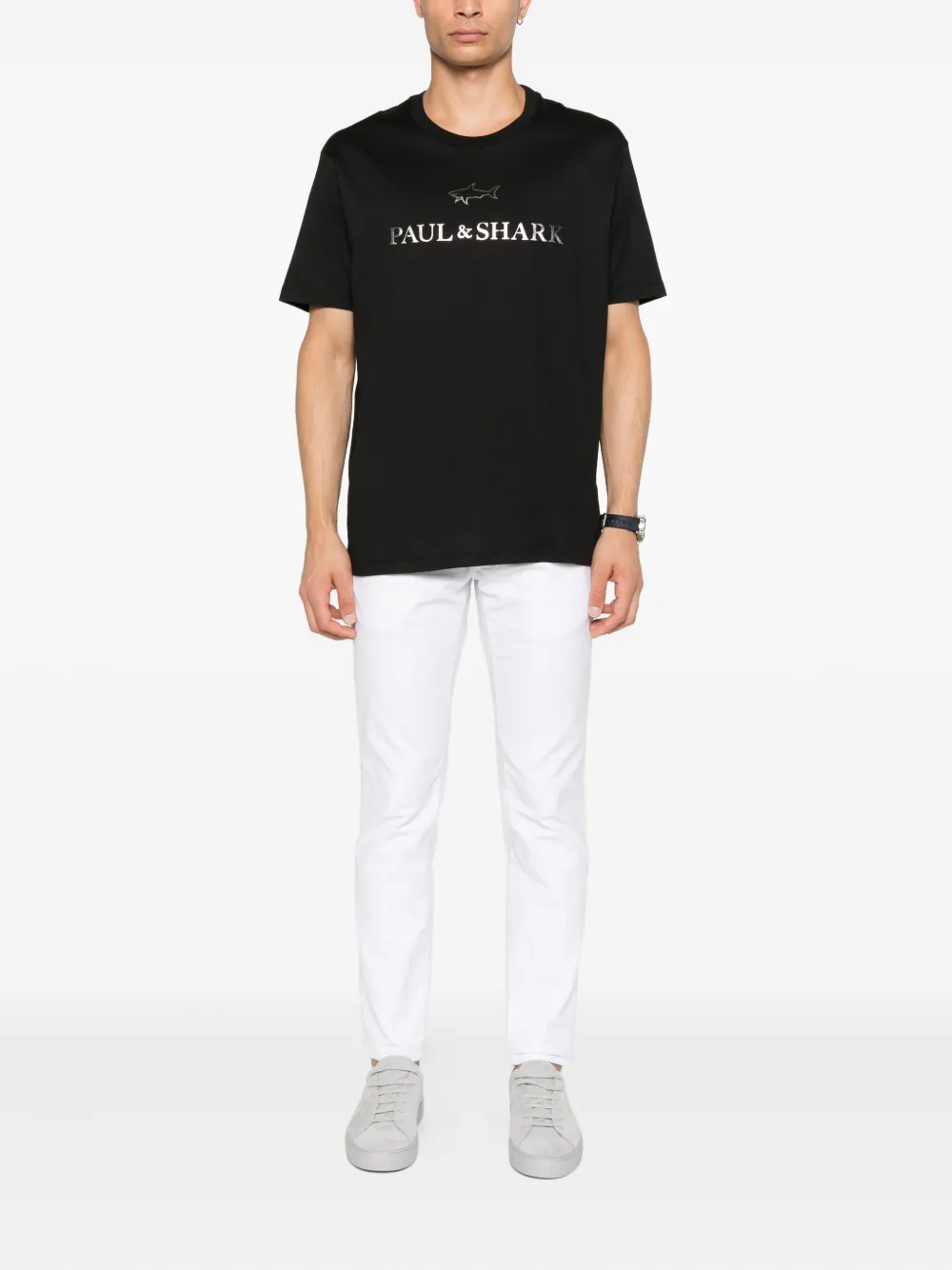 Paul & Shark T-shirt met logodetail Zwart