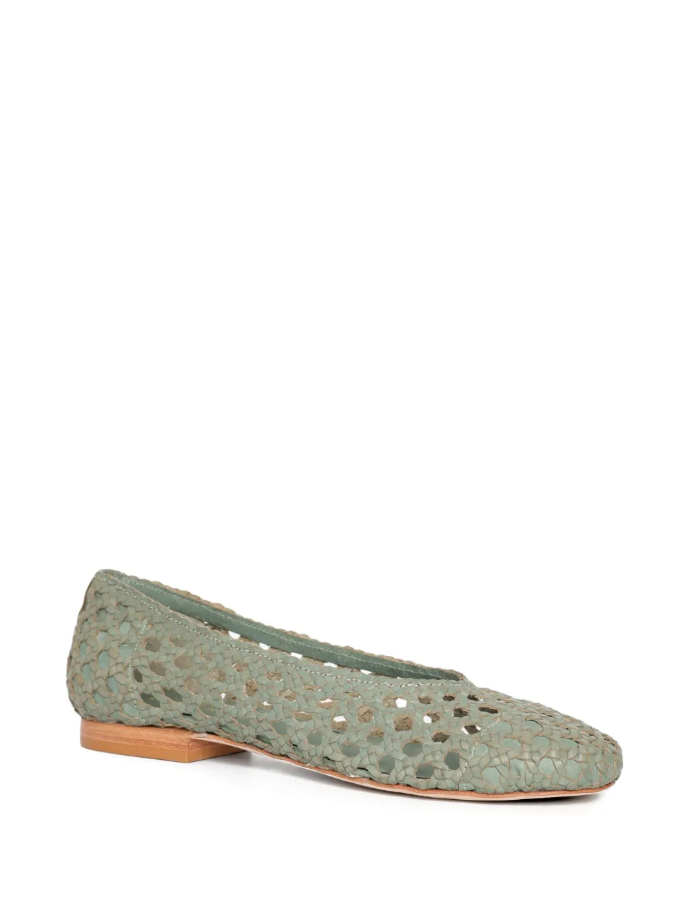 Sarah Chofakian wove-leather ballet flats - Groen