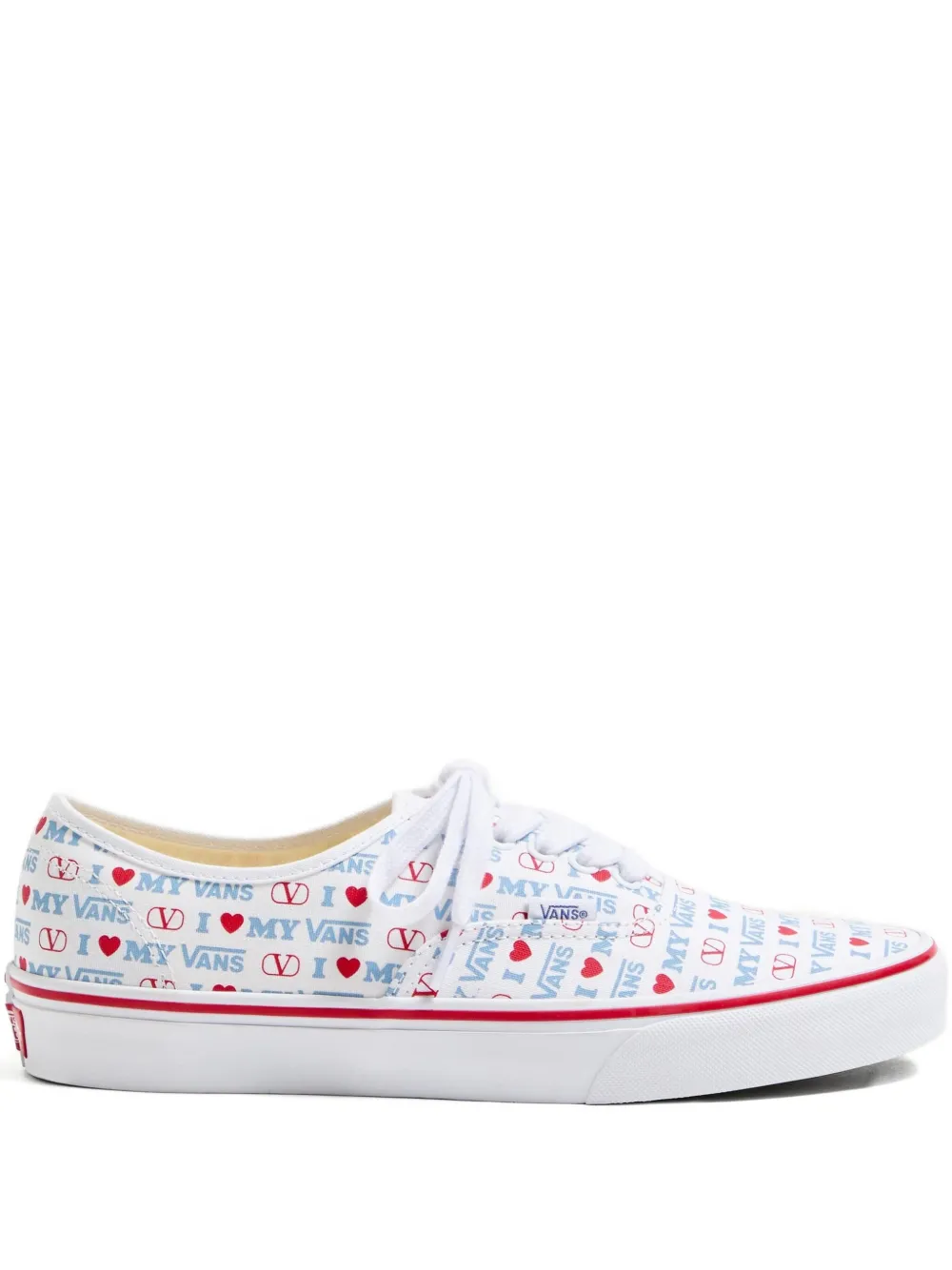 Valentino Garavani x Vans Love-print low-top sneakers | White | Image 1