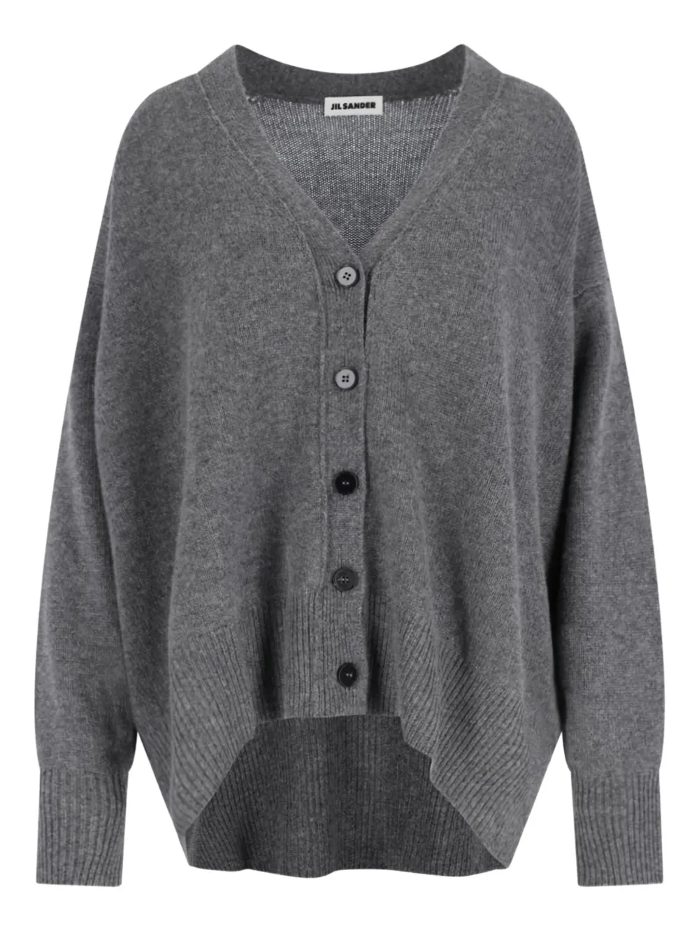 Jil Sander V-neck buttoned cardigan - グレー Jil Sander V-neck buttoned cardigan - グレー