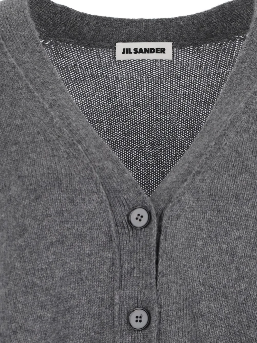 Jil Sander V-neck buttoned cardigan Grijs