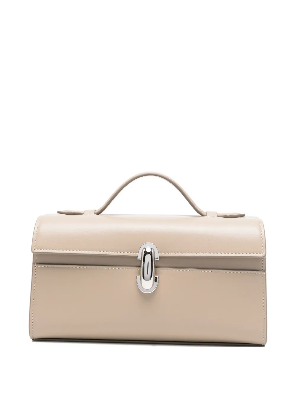 Savette Symmetry Top-handle Clutch In Brown