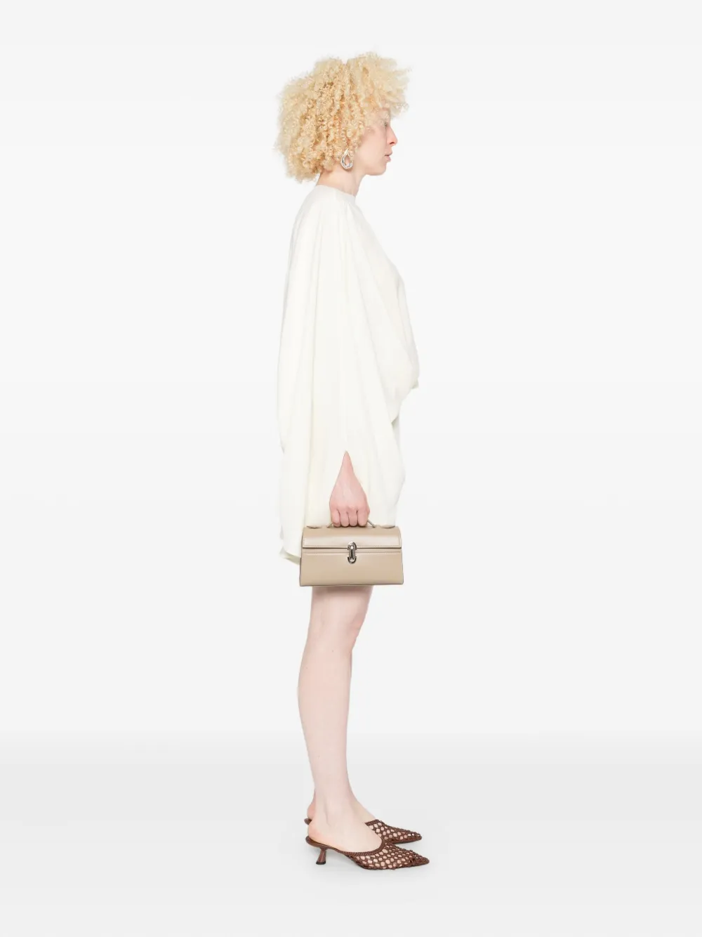 Savette Symmetry Top-handle Clutch In Brown