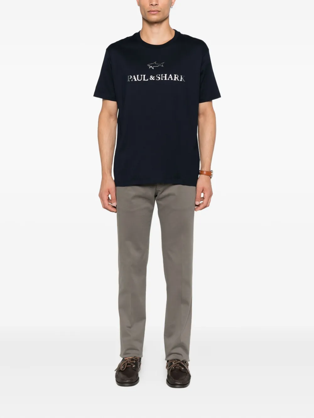Paul & Shark T-shirt met logoprint Blauw