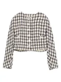 Valentino Garavani Pre-Owned 1980s gingham wool-blend jacket - Blue