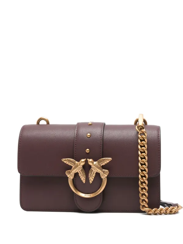 PINKO Mini Love Birds Shoulder Bag Brown FARFETCH PH