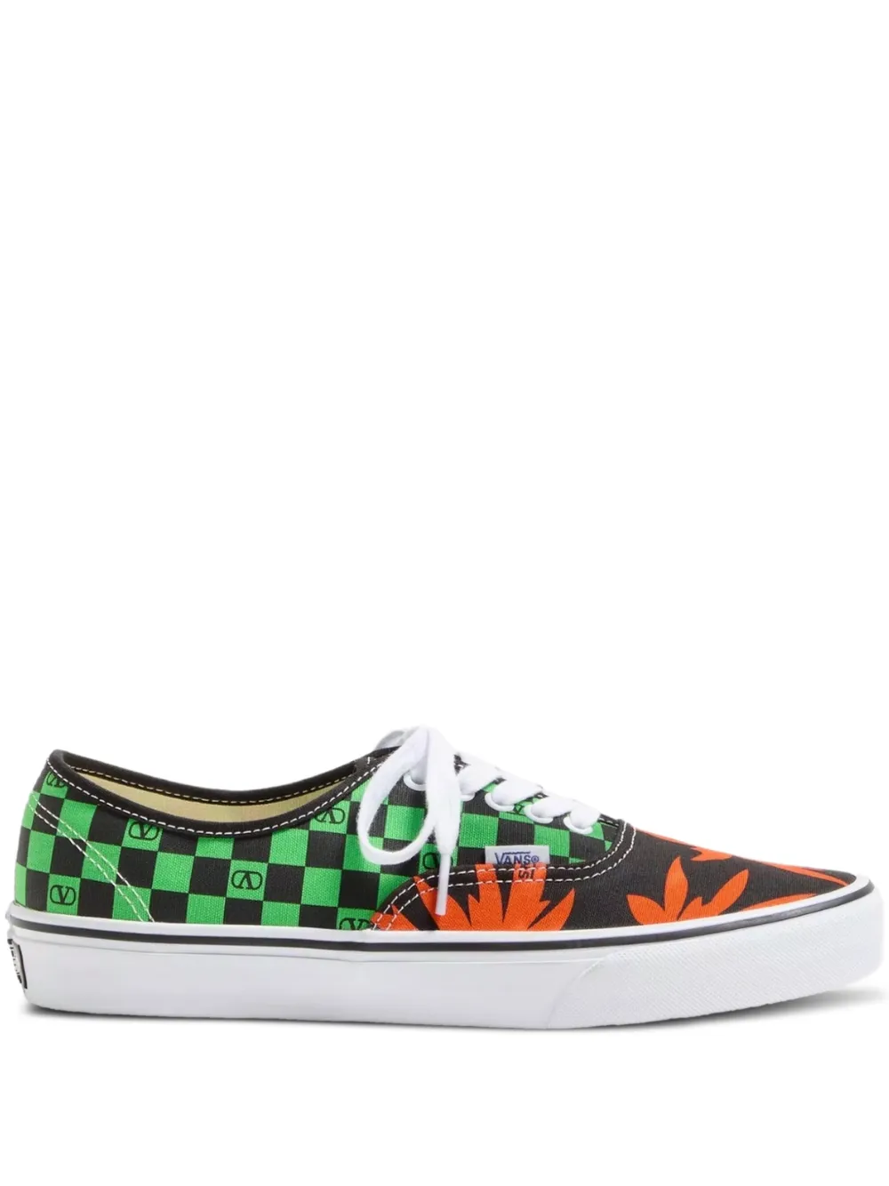 Valentino Garavani x Vans Sneakers VLogo con motivo a quadri e foglie - Nero