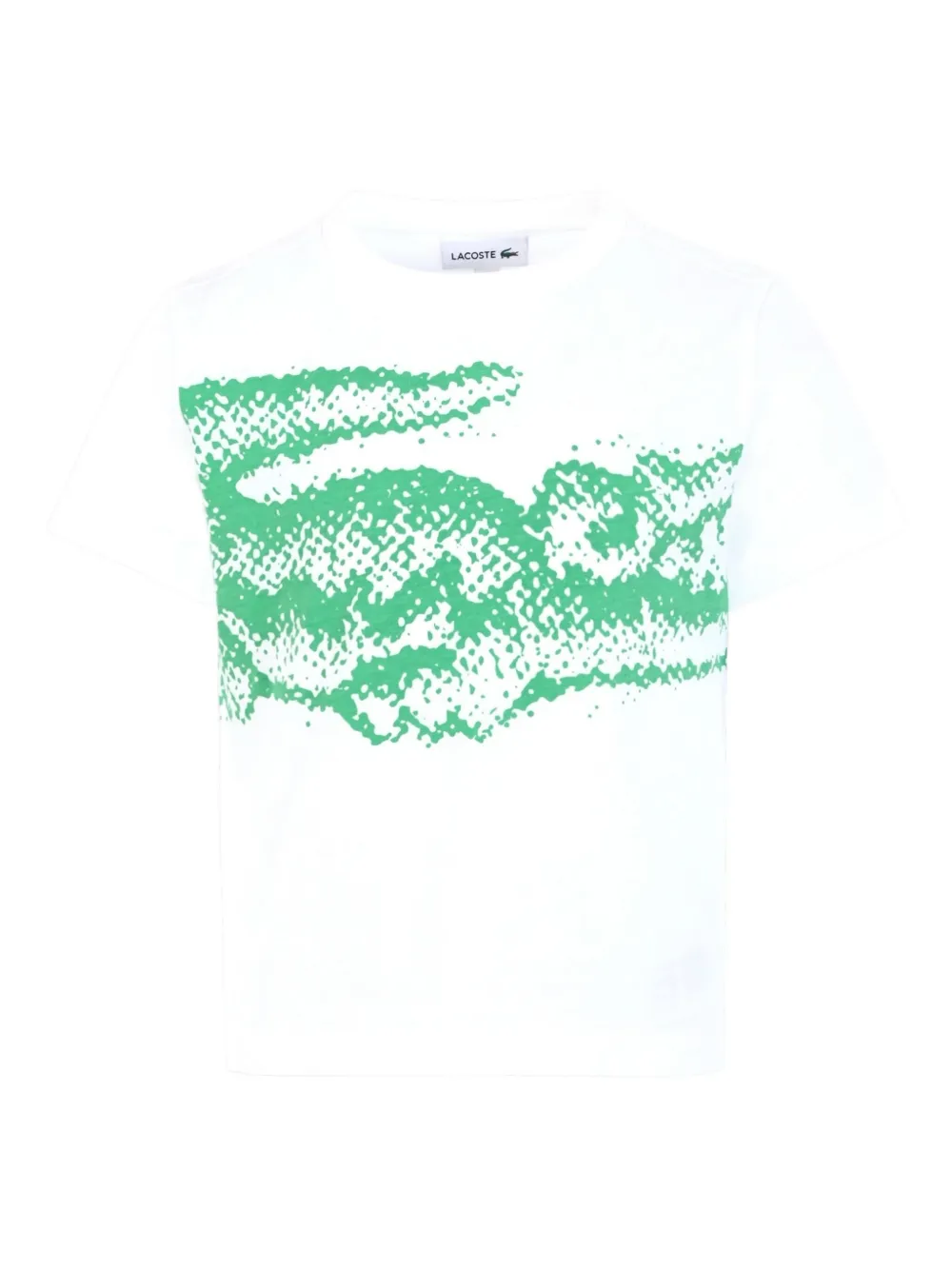 Lacoste Kids Katoenen T-shirt met logo Wit