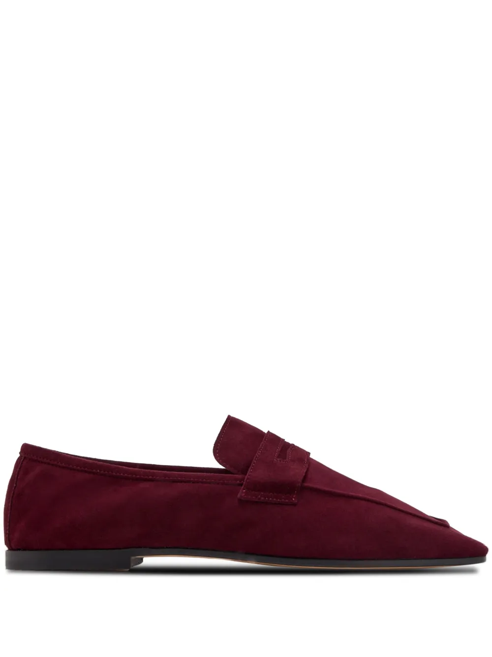 Sophique Milano Mocassini penny in pelle scamosciata - Rosso