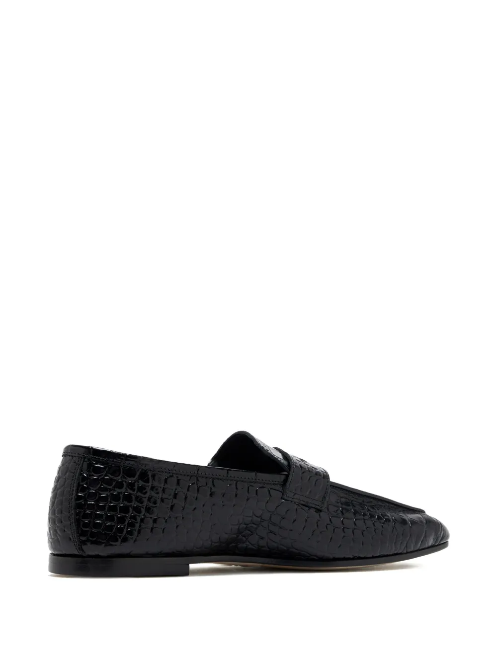 Sophique Milano embossed-leather loafers - Zwart