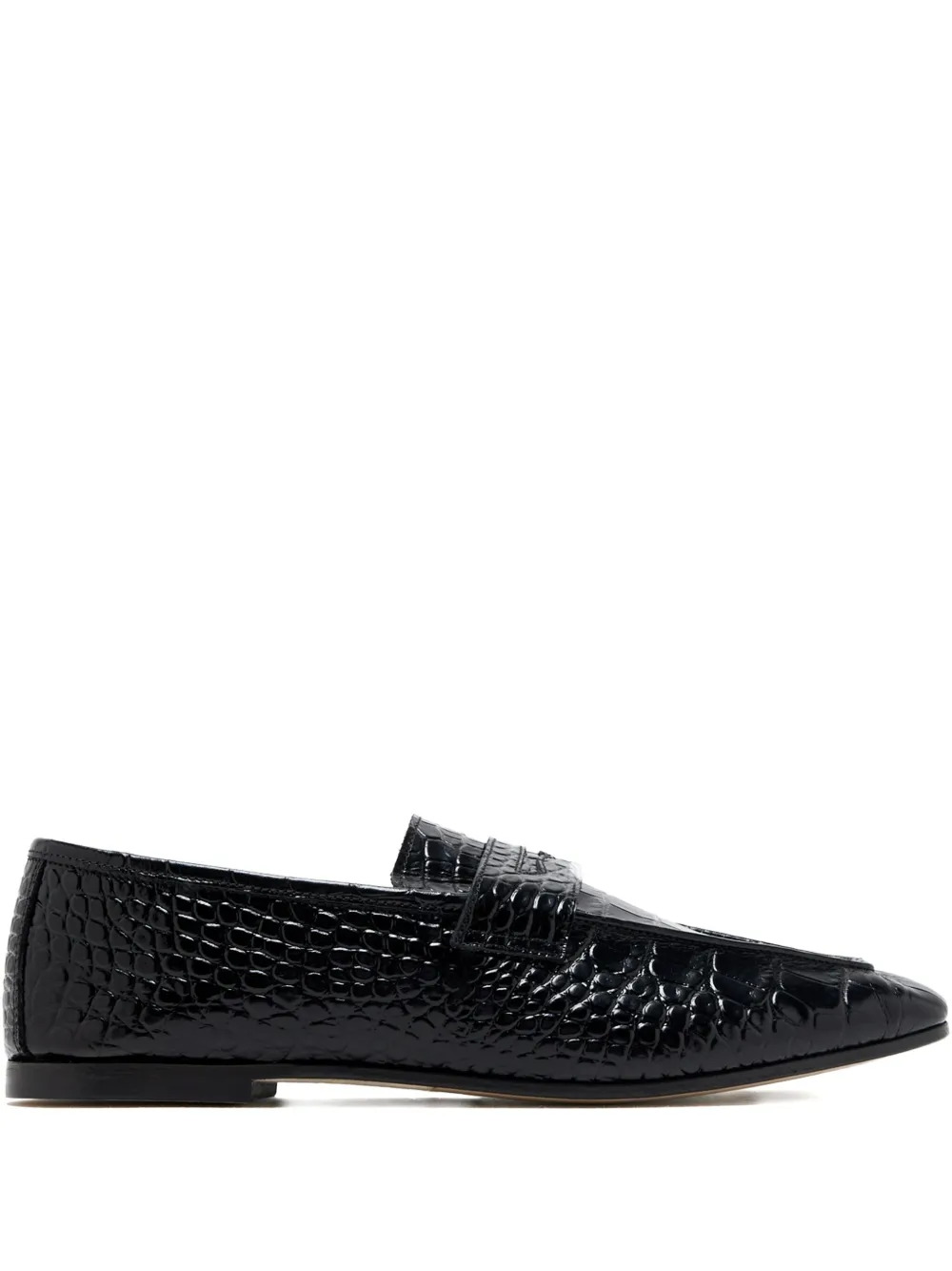 Sophique Milano embossed-leather loafers Black