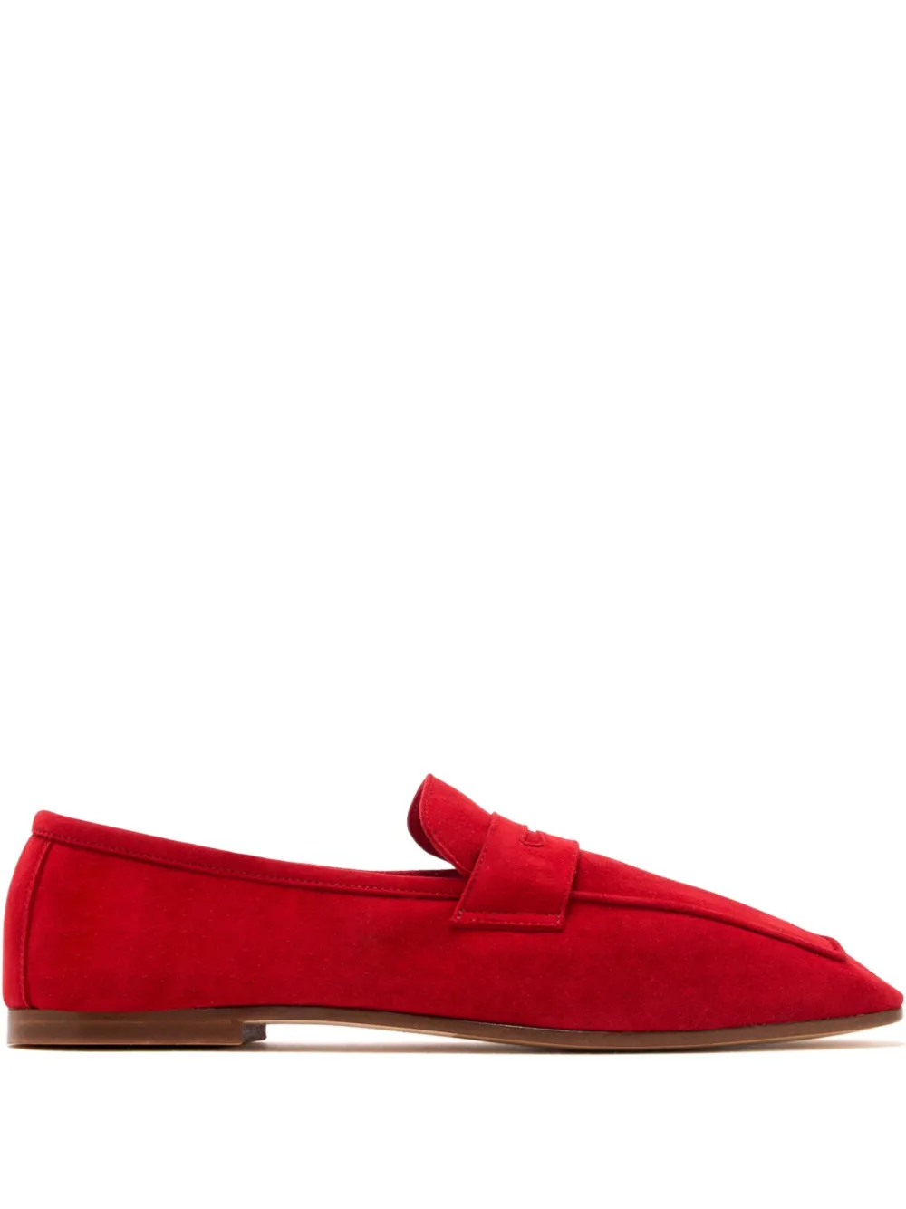 Sophique Milano penny-strap suede loafers Red