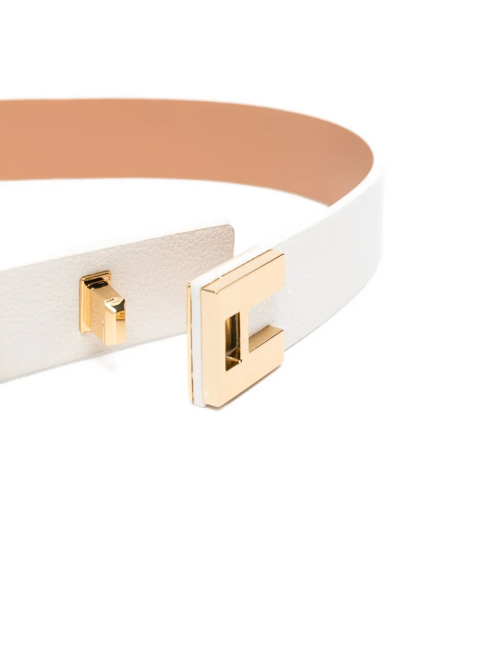 Elisabetta Franchi logo-buckle belt - Wit