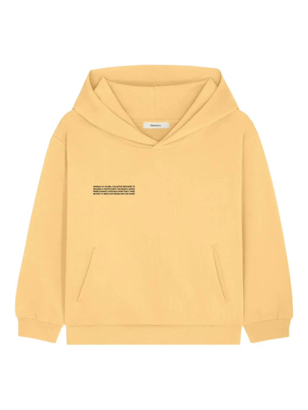 Pangaia Kids logo-print hoodie - Giallo