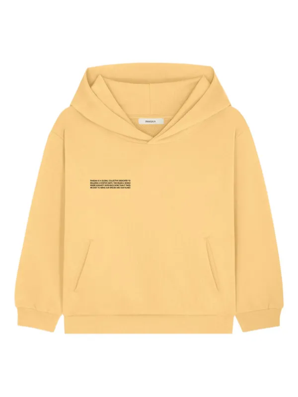 Pangaia Kids Felpa Con Cappuccio e Logo Giallo FARFETCH IT